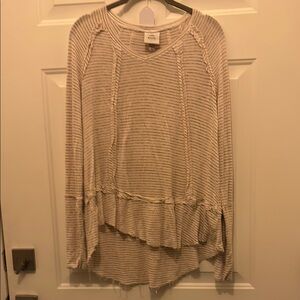 Knox Rose Brown Bell Sleeve Lightweight Top